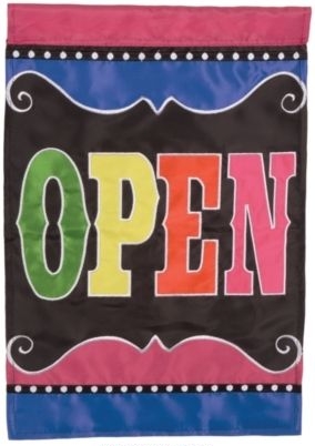 Dotted Open Applique Garden Flag