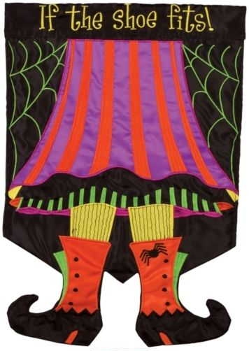 Witch Feet Applique House Flag