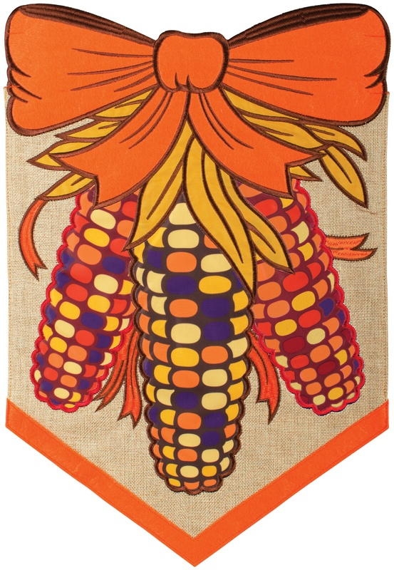 Indian Corn Double Applique Garden Flag