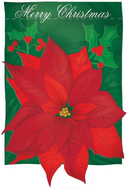 Poinsettia Appliqu� Garden Flag