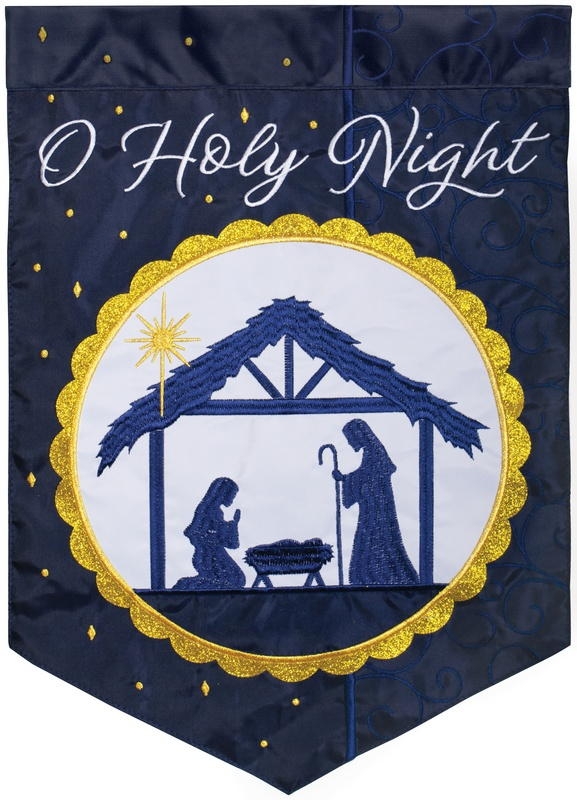 Diving Night Double Applique House Flag