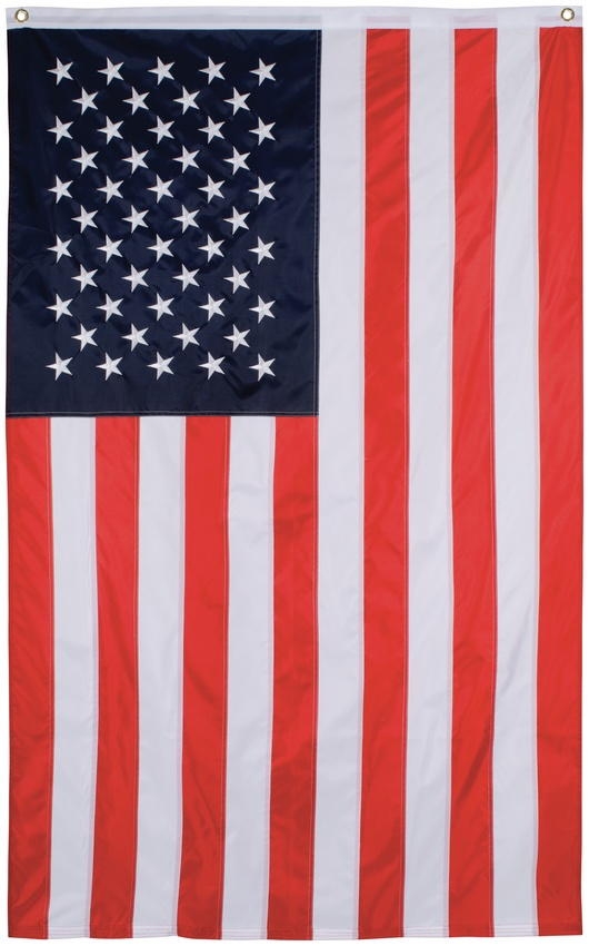 Traditional American Grommeted Embroidered Flag