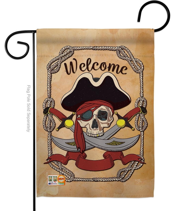 Ahoy Pirates Garden Flag