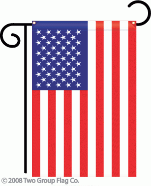 USA Deluxe Embroidered Polyester Garden Flag