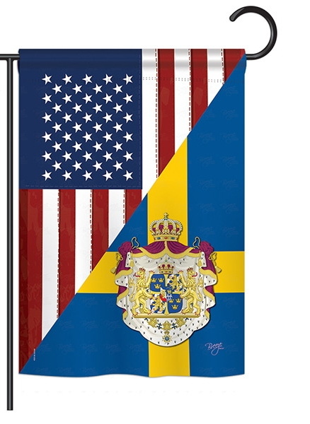 US Sweden Friendship Garden Flag