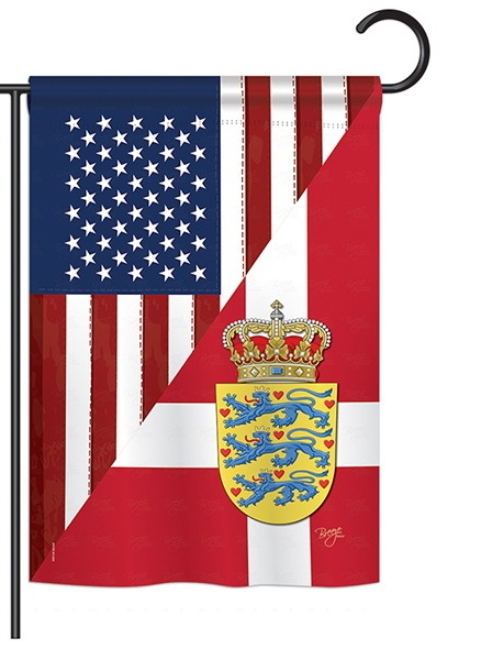 US Denmark Friendship Garden Flag