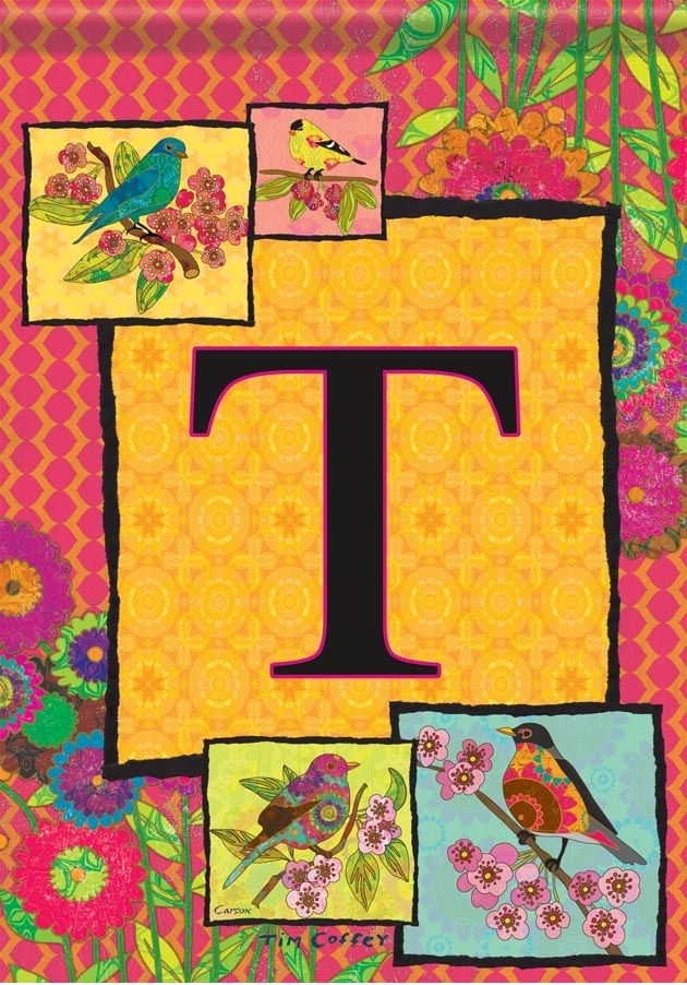 Ladybird Flag T - Monogram Garden Flag