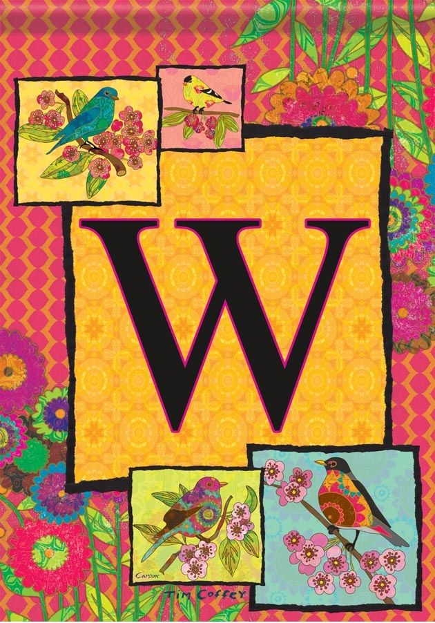 Ladybird Flag W - Monogram Garden Flag