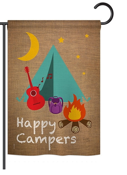 Happy Campers Garden Flag