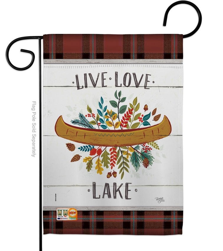Live Love Lake Garden Flag