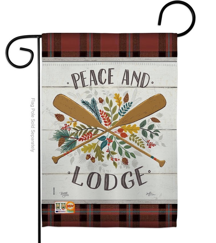 Peace And Lodge Garden Flag