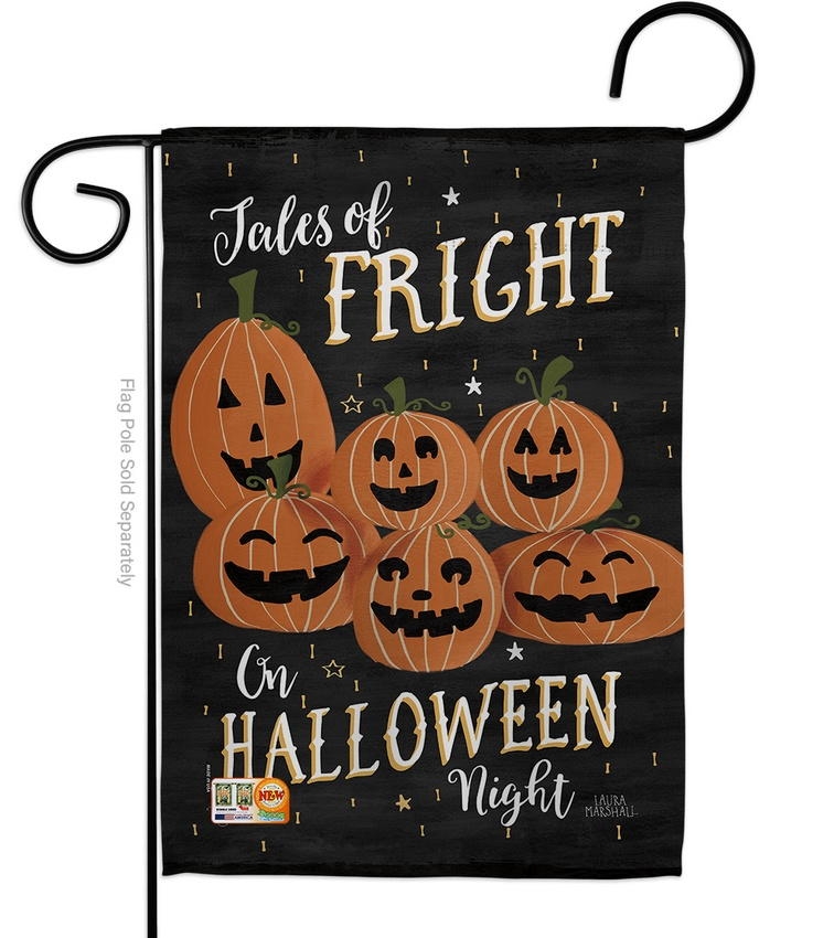 Fright On Halloween Night Garden Flag