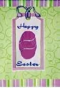 3D applique Happy Easter Tag House Flag - 1 left
