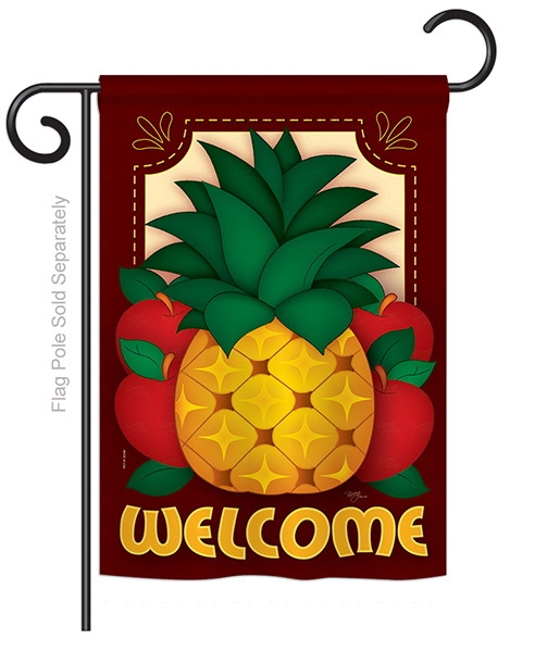 Welcome Pineapple Garden Flag