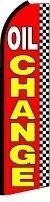 Oil Change Black Checkers Feather Flag 2.5' x 11.5'