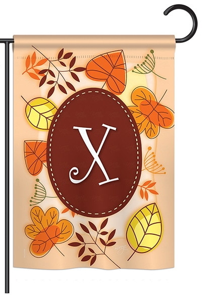 Autumn X Monogram Garden Flag