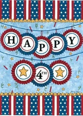 Happy Fourth Garden Flag