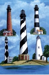Outer Banks Lighthouses House Flag