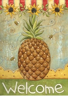 Sunflowers & Pineapple Garden Flag
