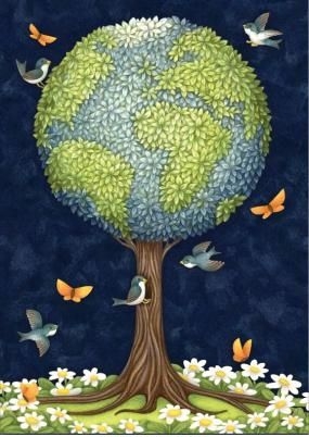 Earth Tree House Flag