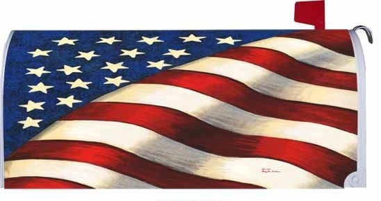 Waving Flag Mailbox Cover