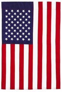 Applique American Flag House Flag