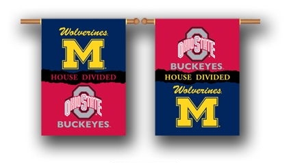 Michigan Wolverines House Divided Outdoor Hanging Banner