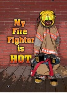 Hot Fire Fighter Garden Flag
