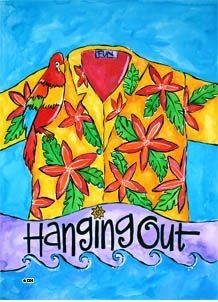 Hanging Out House Flag