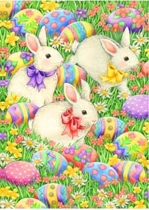 Easter Egg / Bunnies Garden Flag