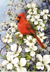 Cardinal / Dogwood House Flag