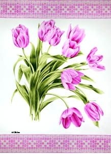 Pink Tulips Garden Flag