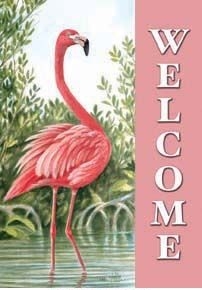 Welcome Flamingo Mailbox Cover
