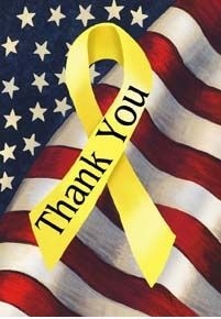 Thank You Troops Garden Flag