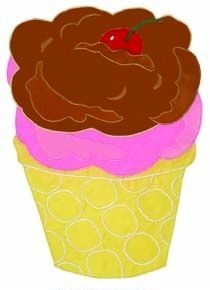 Applique Ice Cream Garden Flag
