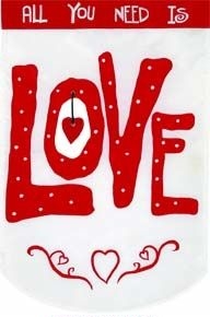 Applique Love House Flag