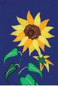 Applique Sunflower Garden Flag