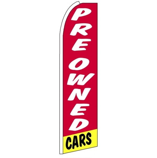 Pre Owned Cars Red Feather Flag 3' x 11.5'