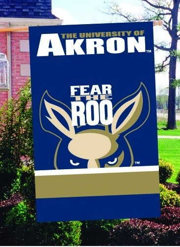 Akron Zips Applique Banner Flag 44" x 28"