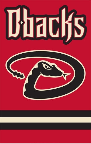Diamondbacks Applique Banner Flag 44" x 28"