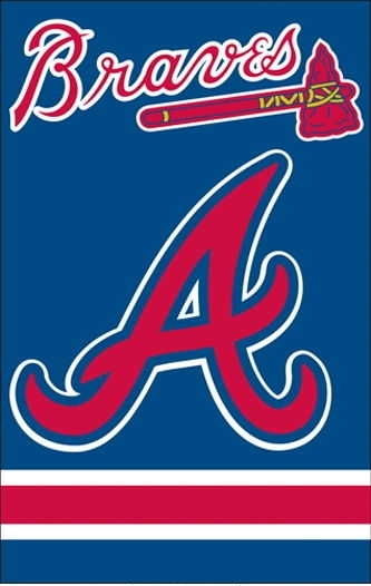 Braves Applique Banner Flag 44" x 28"