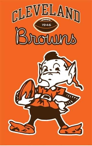 Browns Elf Applique Banner 44" x 28"