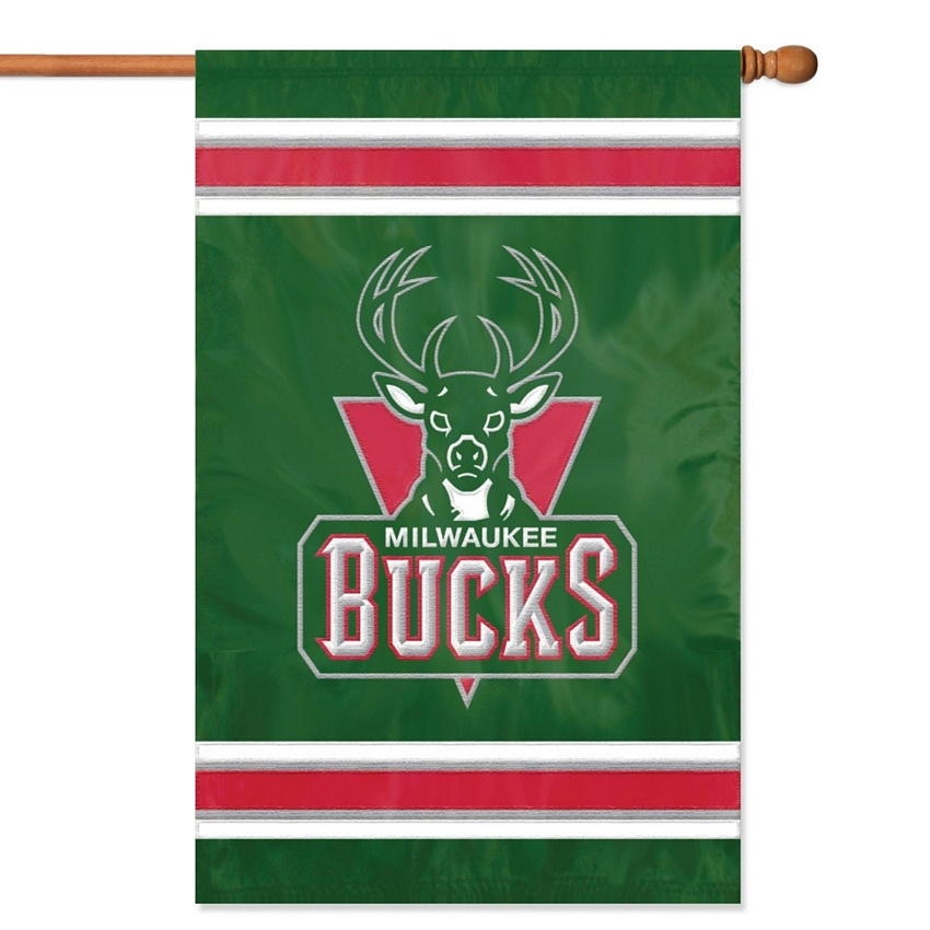 Milwaukee Bucks Applique Banner Flag 44" x 28"