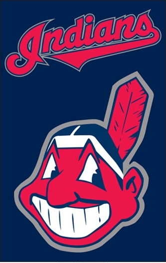 Indians Applique Banner Flag 44" x 28"