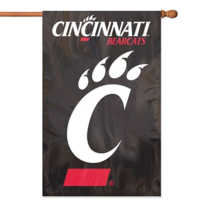 Cincinnati Bearcats Applique Banner Flag 44" x 28"
