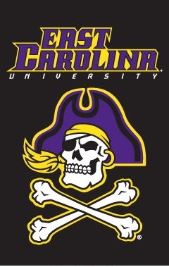 East Carolina Pirates Applique Banner Flag 44" x 28"