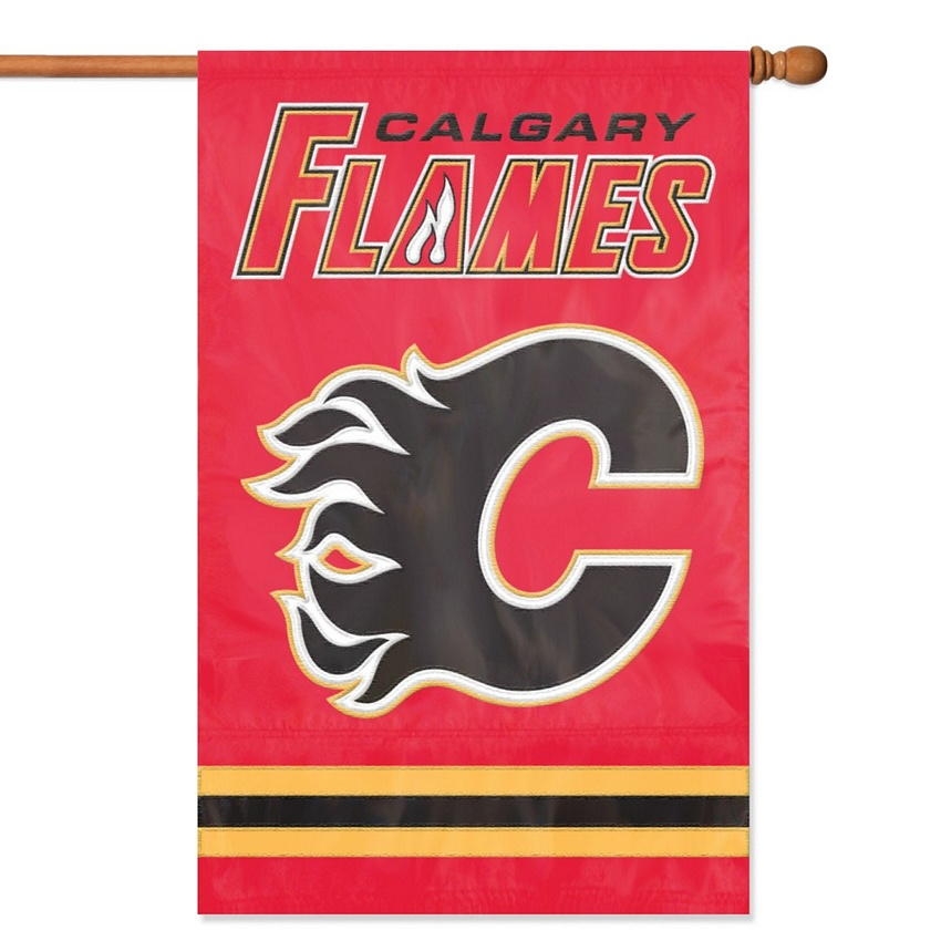 Calgary Flames Applique Banner Flag 44" x 28"