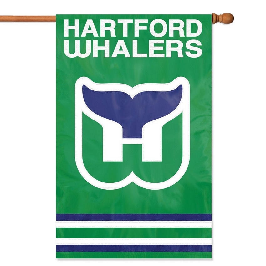 Hartford Whalers Applique Banner Flag 44" x 28"
