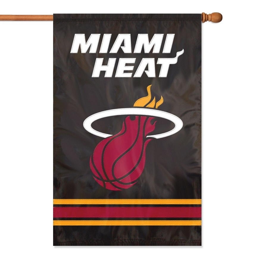 Miami Heat Applique Banner Flag 44" x 28"