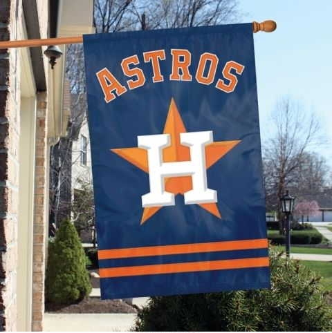 Astros Applique Banner Flag 44" x 28"